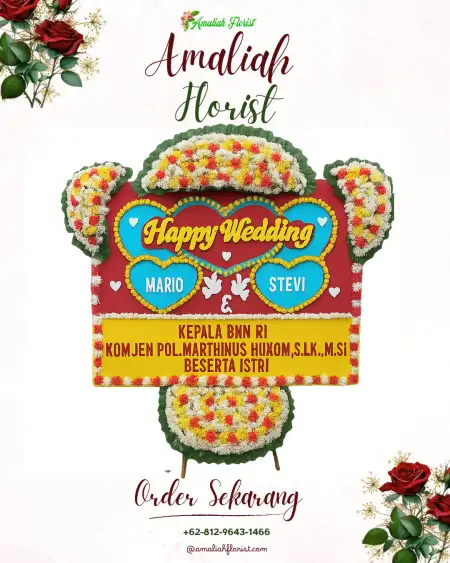 Papan Bunga Pernikahan Cicalung